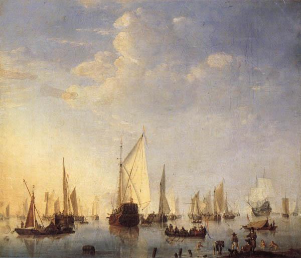 VELDE, Willem van de, the Younger Ships in the Roads France oil painting art